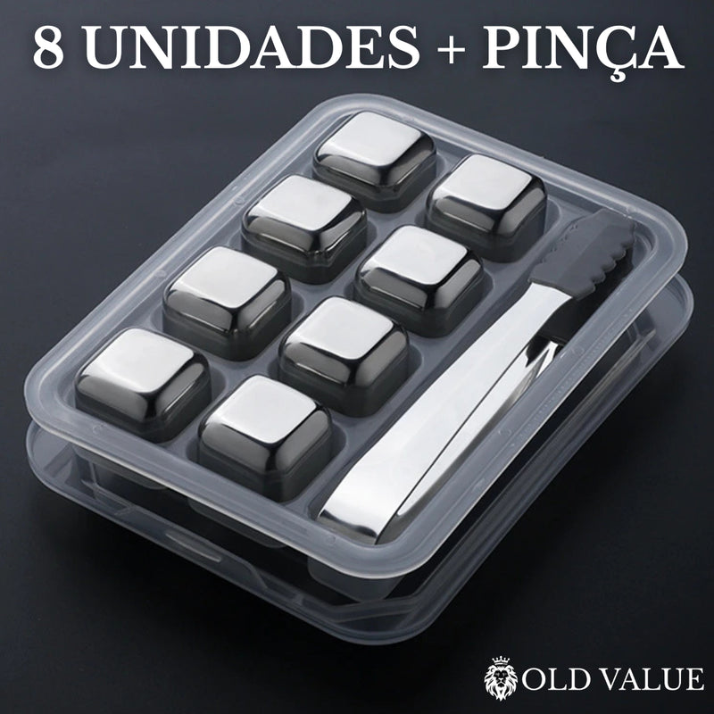 KIT - Cubos de gelo aço inoxidável -Silver-Ice
