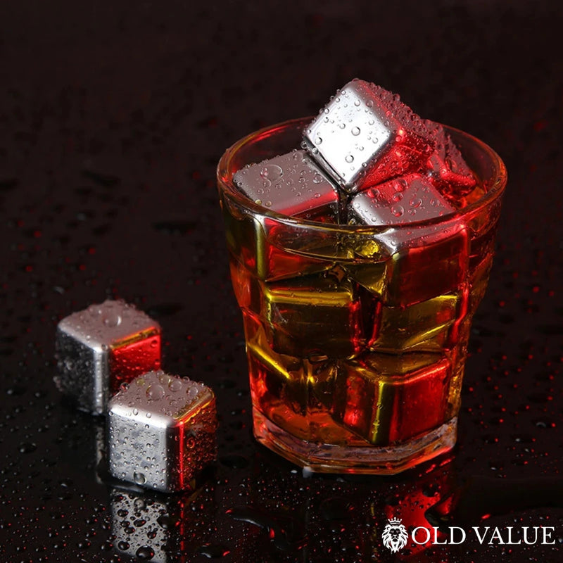 KIT - Cubos de gelo aço inoxidável -Silver-Ice