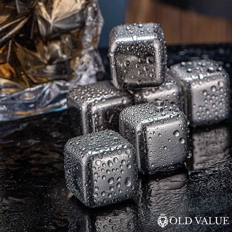 KIT - Cubos de gelo aço inoxidável -Silver-Ice