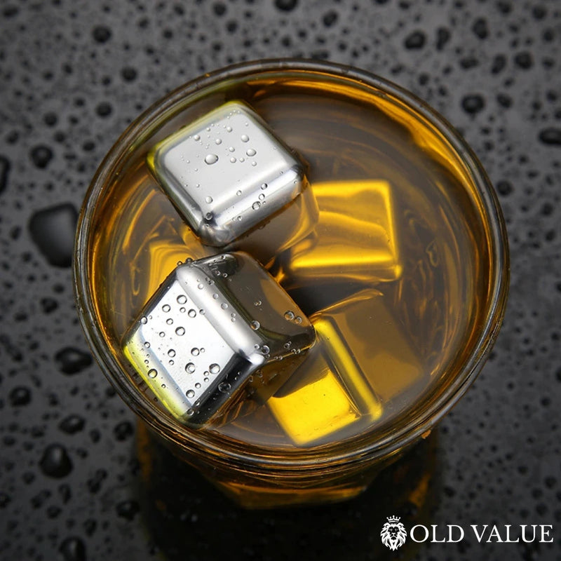KIT - Cubos de gelo aço inoxidável -Silver-Ice