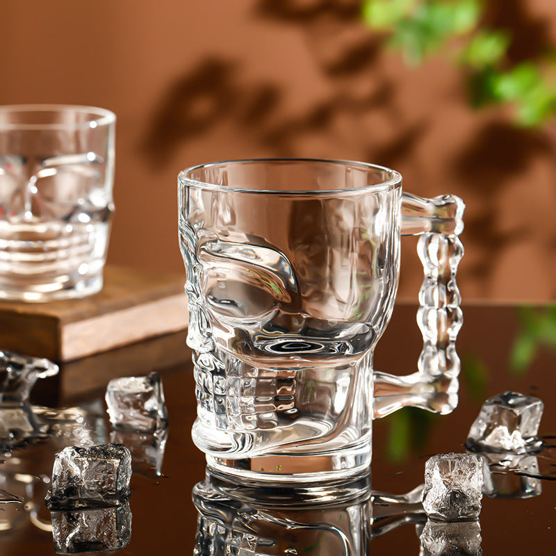 COPO DE WHISKY FORMATO CAVEIRA - VIDRO 265ML